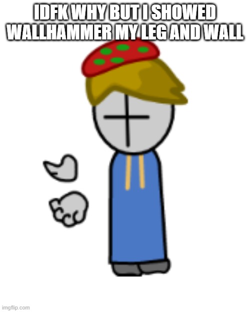 toad grunt what | IDFK WHY BUT I SHOWED WALLHAMMER MY LEG AND WALL | image tagged in toad grunt what | made w/ Imgflip meme maker