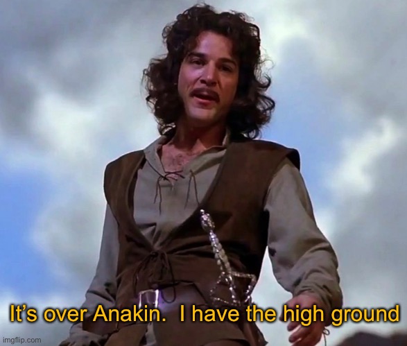 When you download subtitles for the wrong movie but it still works | It’s over Anakin.  I have the high ground | image tagged in funny | made w/ Imgflip meme maker