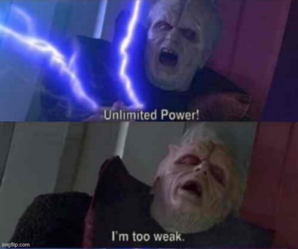 High Quality unlimited power reversed Blank Meme Template