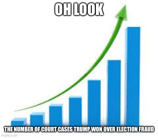graph | OH LOOK THE NUMBER OF COURT CASES TRUMP WON OVER ELECTION FRAUD | image tagged in graph | made w/ Imgflip meme maker