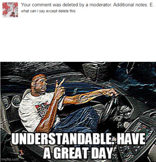 E | image tagged in understandable have a great day | made w/ Imgflip meme maker