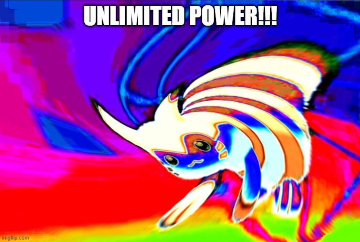 Cursed Furret | UNLIMITED POWER!!! | image tagged in cursed furret | made w/ Imgflip meme maker