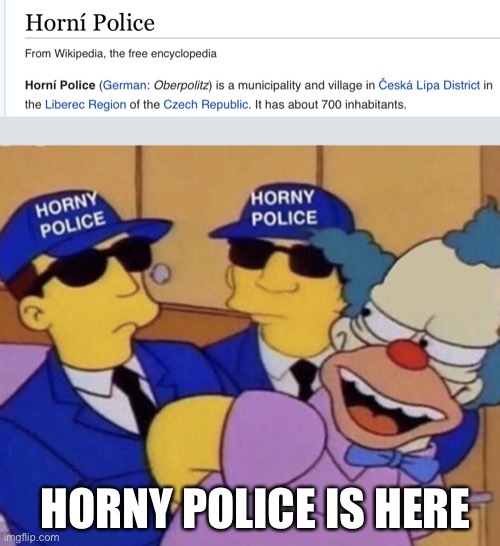 HORNY POLICE IS HERE | image tagged in horny police,horni | made w/ Imgflip meme maker