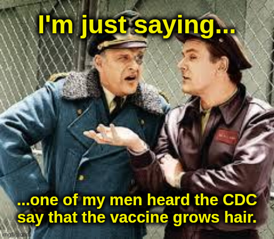 Vaccine Hogan | I'm just saying... ...one of my men heard the CDC
say that the vaccine grows hair. | image tagged in nazi,vaccine,covid,liberals,hogan | made w/ Imgflip meme maker