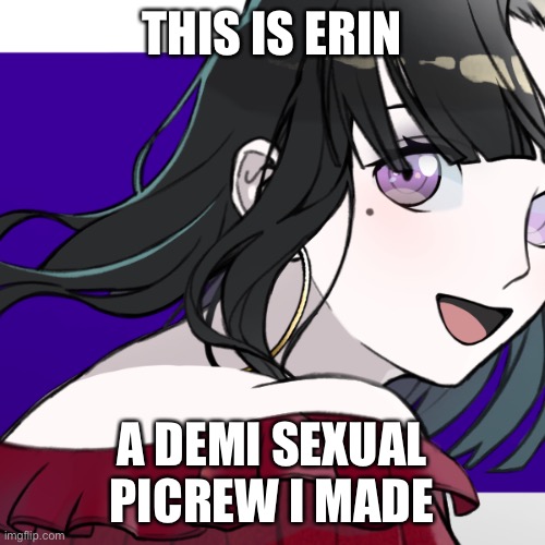 THIS IS ERIN; A DEMI SEXUAL PICREW I MADE | made w/ Imgflip meme maker