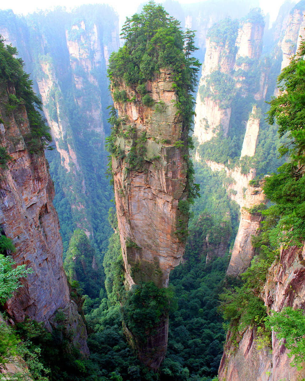 Tianzi Mountains, China | image tagged in awesome | made w/ Imgflip meme maker
