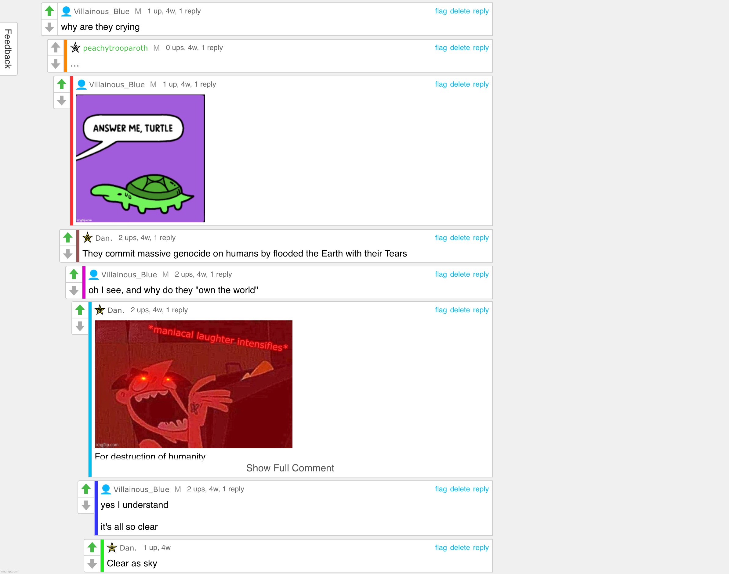 I still feel kind of guilty for accidentally starting a conversation in my comments section | image tagged in sayori and sephiroth | made w/ Imgflip meme maker