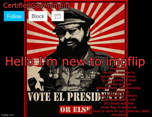 titles suck tit milk | Hello I’m new to imgflip | image tagged in cgm template | made w/ Imgflip meme maker