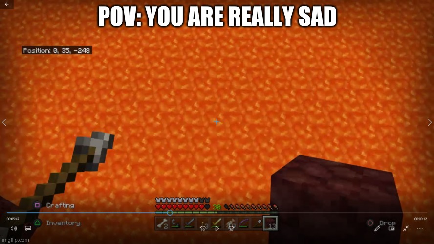 Ouch | POV: YOU ARE REALLY SAD | image tagged in pain | made w/ Imgflip meme maker