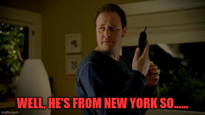 New York | WELL, HE'S FROM NEW YORK SO...... | image tagged in she sounds hideous | made w/ Imgflip meme maker