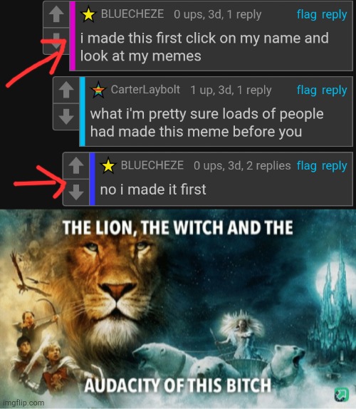 People like this annoy me the most | image tagged in the lion the witch and the audacity of this bitch | made w/ Imgflip meme maker