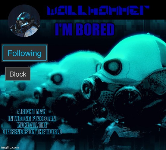 I'M BORED | image tagged in wallhammer | made w/ Imgflip meme maker