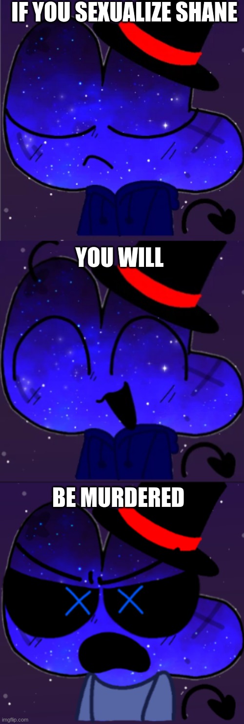 zon't zo it | IF YOU SEXUALIZE SHANE; YOU WILL; BE MURDERED | made w/ Imgflip meme maker