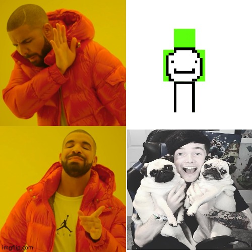 DanTDM for life! | image tagged in memes,drake hotline bling | made w/ Imgflip meme maker