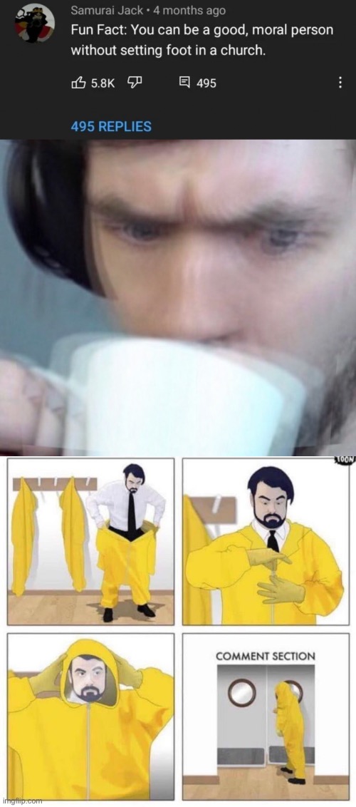 Uh oh (stolen from reddit) | image tagged in concerned sean intensifies,comment section | made w/ Imgflip meme maker