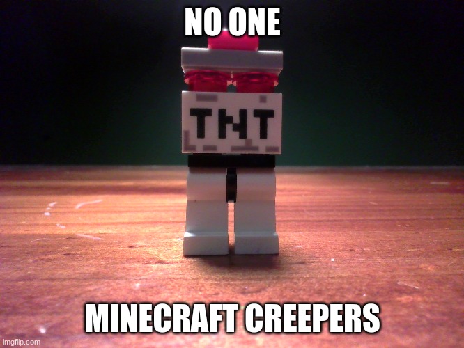 creepers | NO ONE; MINECRAFT CREEPERS | image tagged in drake hotline bling,minecraft,lego,legos,stepping on a lego | made w/ Imgflip meme maker