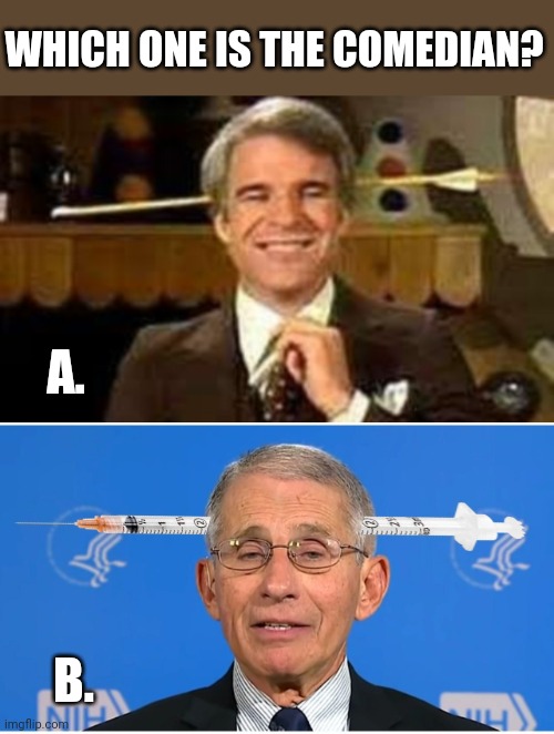 WHICH ONE IS THE COMEDIAN? A. B. | image tagged in dr fauci | made w/ Imgflip meme maker