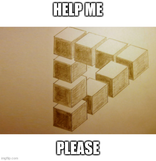 MY BRAIN HURTS | HELP ME; PLEASE | image tagged in illusion | made w/ Imgflip meme maker