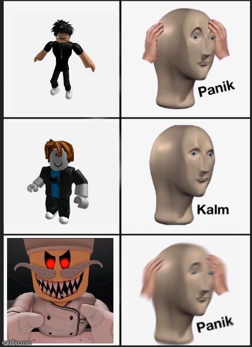 Scary games are scarier than slenders and spenders | image tagged in memes,panik kalm panik,roblox,roblox meme | made w/ Imgflip meme maker