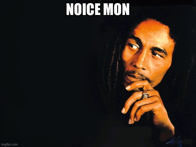 Bob Marley | NOICE MON | image tagged in bob marley | made w/ Imgflip meme maker