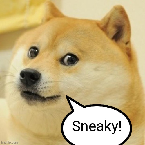 Doge Meme | Sneaky! | image tagged in memes,doge | made w/ Imgflip meme maker