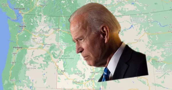 Joe Biden sniffing Idaho Blank Meme Template