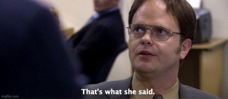 Dwight Schrute That's what she said | image tagged in dwight schrute that's what she said | made w/ Imgflip meme maker