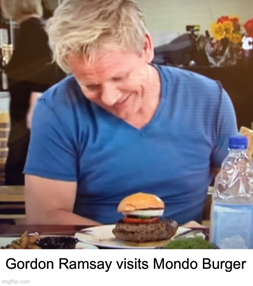 YOU THINK KURT’S STUPID?! | Gordon Ramsay visits Mondo Burger | image tagged in funny,memes,chef gordon ramsay | made w/ Imgflip meme maker