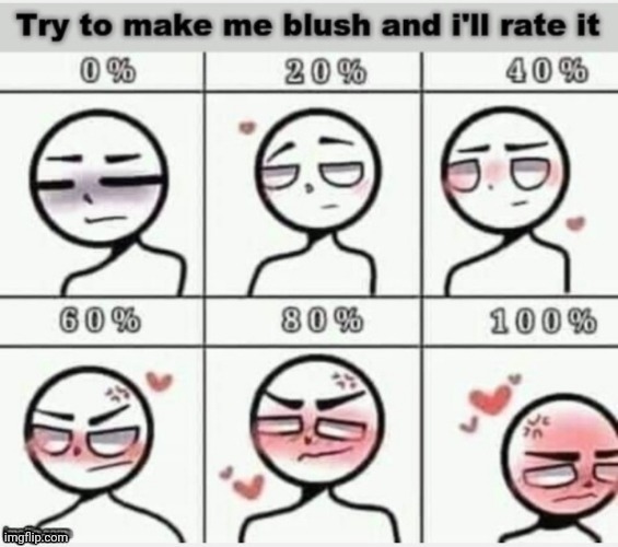 Make me blush Blank Meme Template