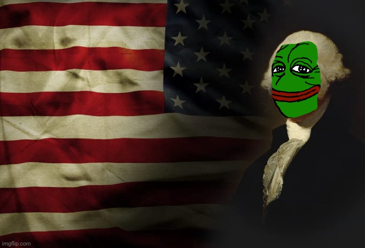 High Quality George Pepe Washington Blank Meme Template