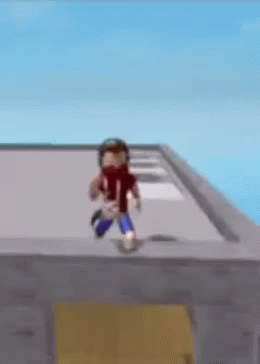when you fall off the cliff in roblox - Imgflip