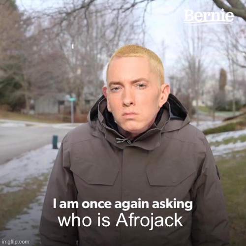 (Blink blink) Who ? | who is Afrojack | image tagged in eminem | made w/ Imgflip meme maker