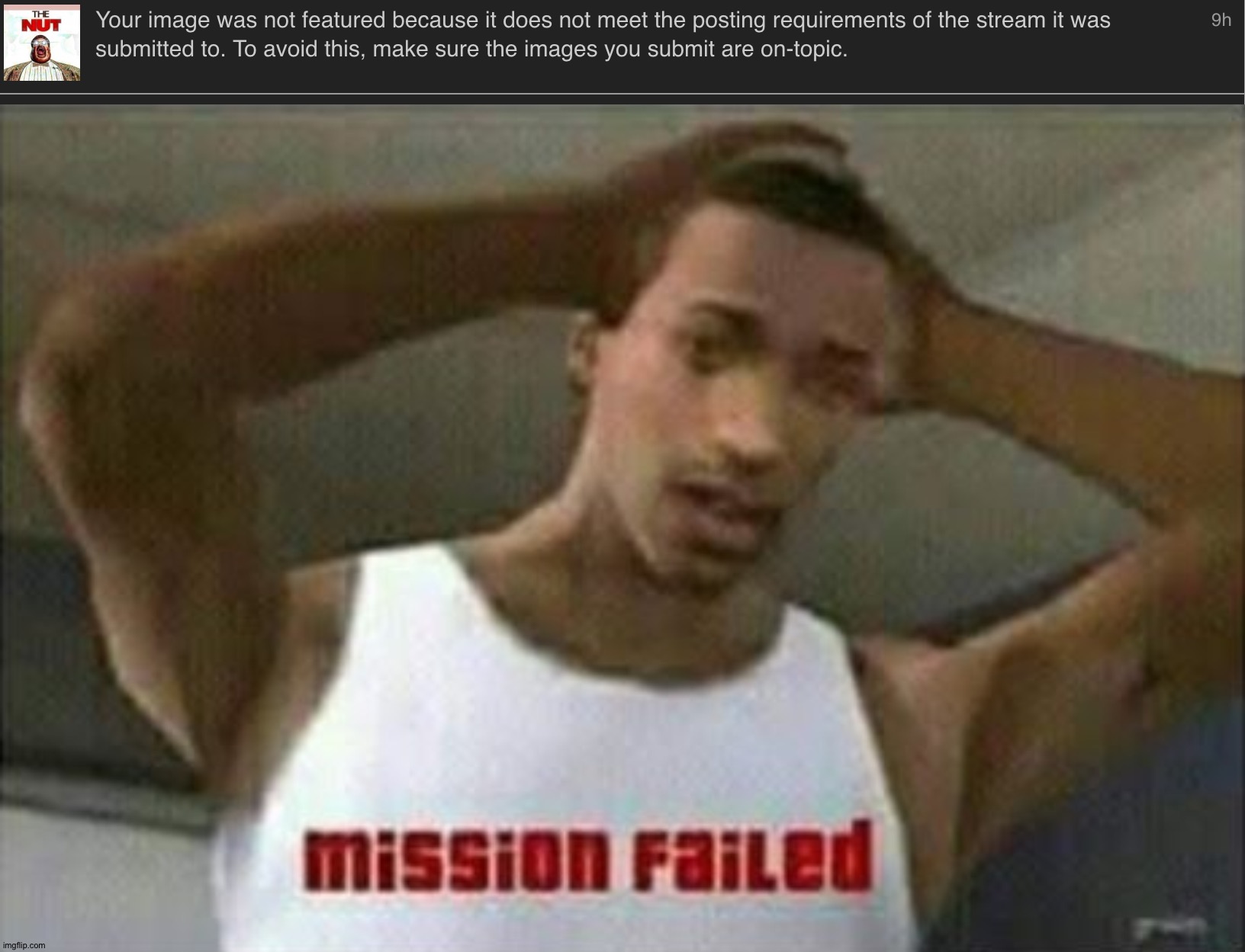 I tried | image tagged in mission failed | made w/ Imgflip meme maker