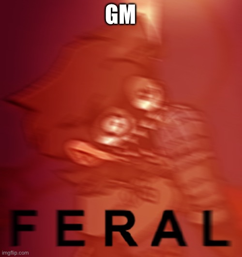 F E R A L | GM | image tagged in f e r a l | made w/ Imgflip meme maker