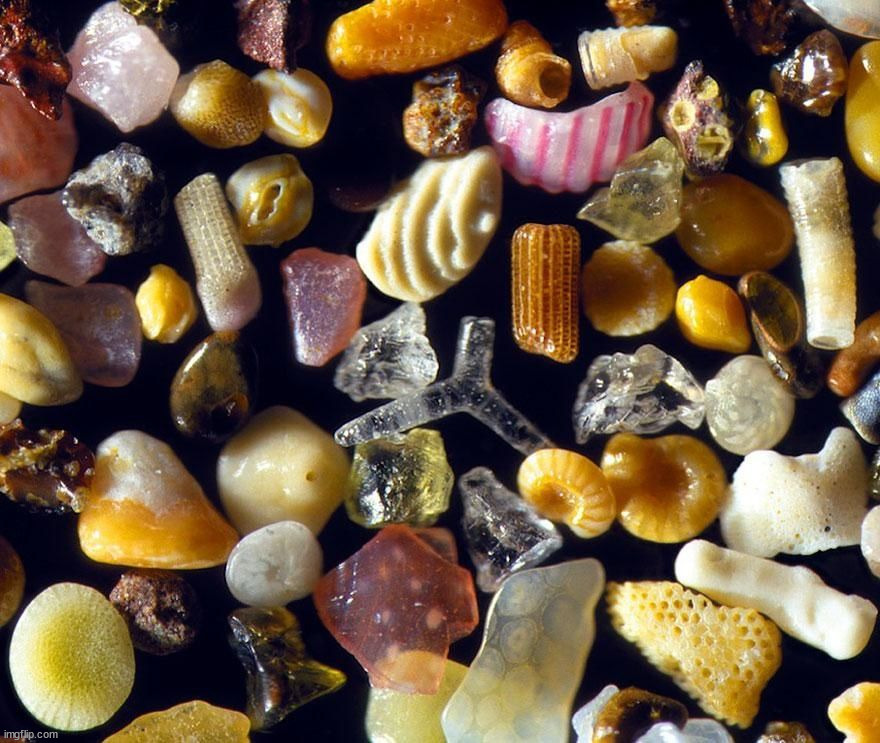 What sand looks like under a microscope | image tagged in awesome | made w/ Imgflip meme maker