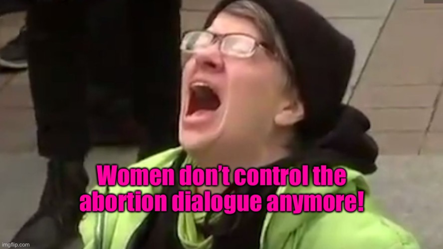 Screaming Liberal  | Women don’t control the abortion dialogue anymore! | image tagged in screaming liberal | made w/ Imgflip meme maker