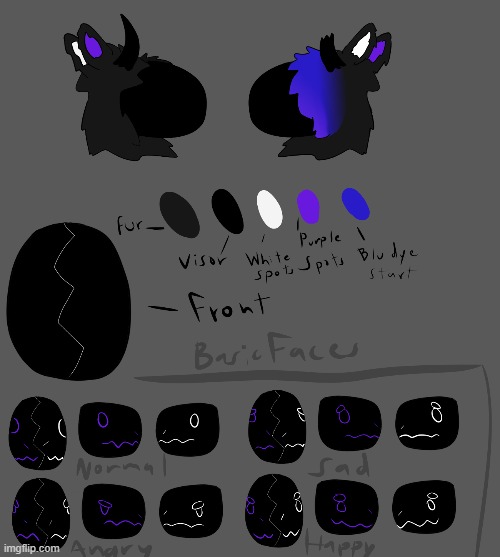 finally finished the head section for my fursona ref sheet | image tagged in furry,art,reference,drawings | made w/ Imgflip meme maker