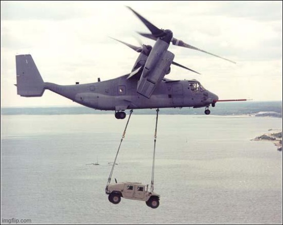 V-22 OSPREY carrying car | made w/ Imgflip meme maker