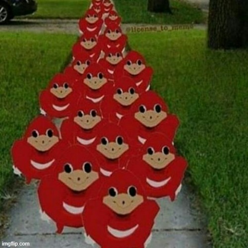 Ugandan knuckles army | image tagged in ugandan knuckles army | made w/ Imgflip meme maker