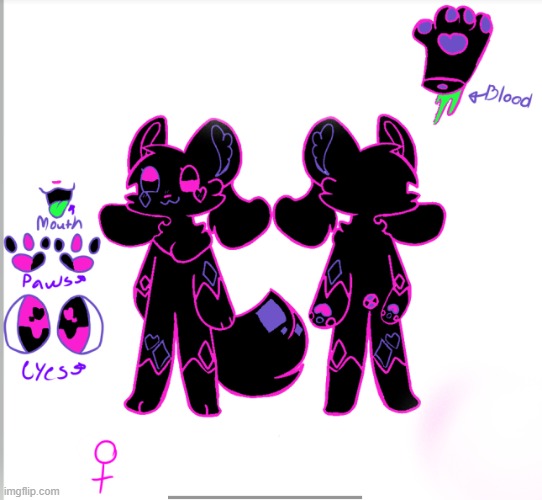 Tea's kittydog OC, done. (and yes i keep using bases because i suck at drawing, even virtually) | made w/ Imgflip meme maker