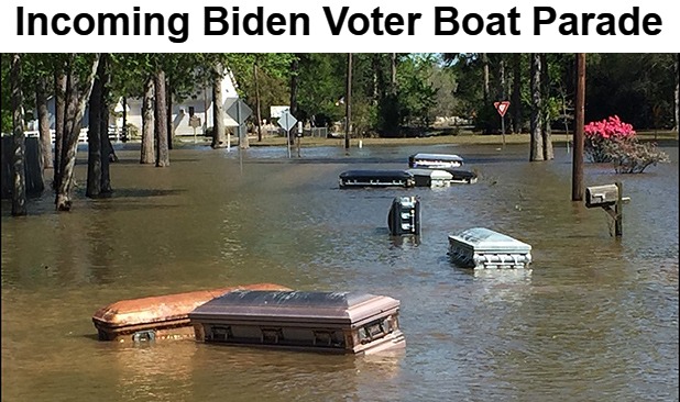 Incoming Biden Voter Boat Parade | Incoming Biden Voter Boat Parade | image tagged in biden voters,boat parade,new orleans saints,new orleans,nawlins,democrat voters | made w/ Imgflip meme maker