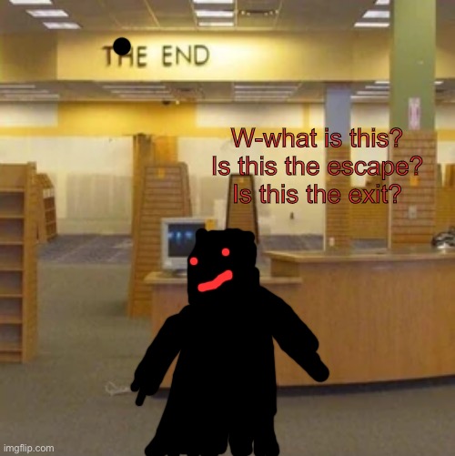 Funni man explores the backrooms: ? | W-what is this? Is this the escape? Is this the exit? | made w/ Imgflip meme maker