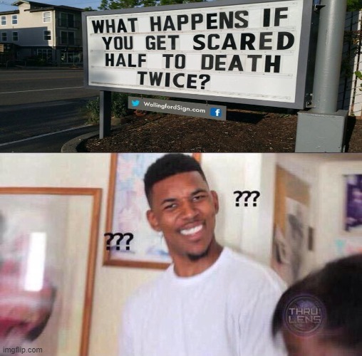 when the sign is sus... | image tagged in black guy confused | made w/ Imgflip meme maker