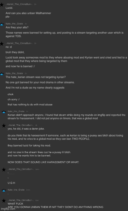 just an intense conversation on how i’m trying to get lucid and wall hammer unbanned :) | made w/ Imgflip meme maker