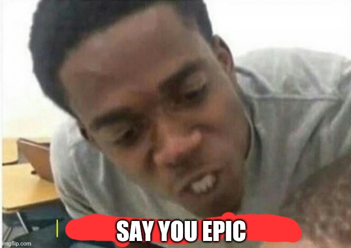 From the pornpolice | SAY YOU EPIC | image tagged in i said we ____ today | made w/ Imgflip meme maker