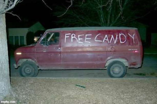 Free candy van | image tagged in free candy van | made w/ Imgflip meme maker