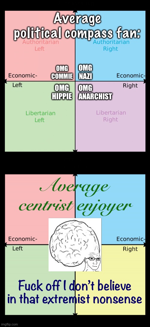 High Quality Average centrist enjoyer Blank Meme Template