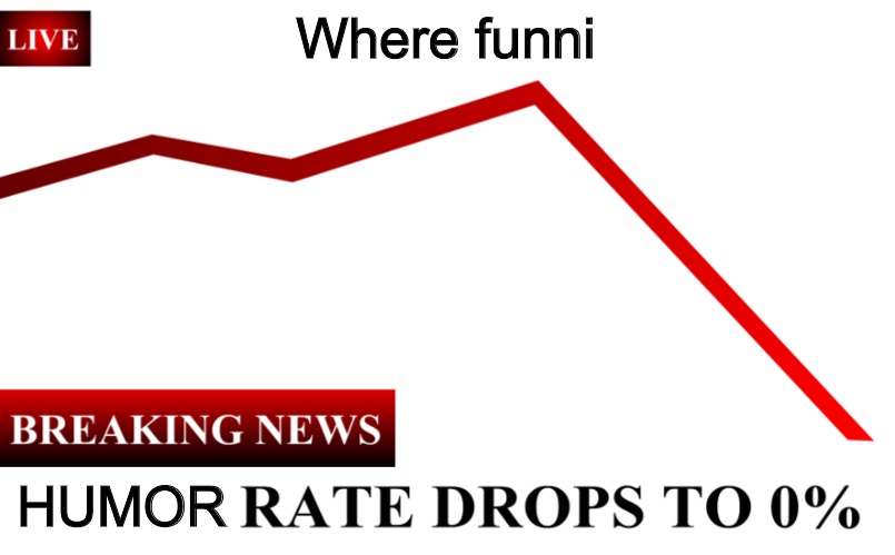 ____ Rate Drops To 0% | Where funni HUMOR | image tagged in ____ rate drops to 0 | made w/ Imgflip meme maker