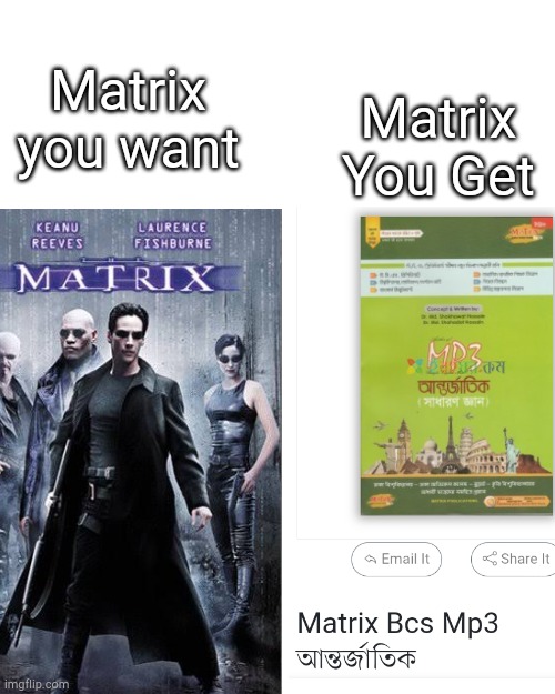 bcs | Matrix You Get; Matrix you want | image tagged in bcs,bangladesh,memes | made w/ Imgflip meme maker
