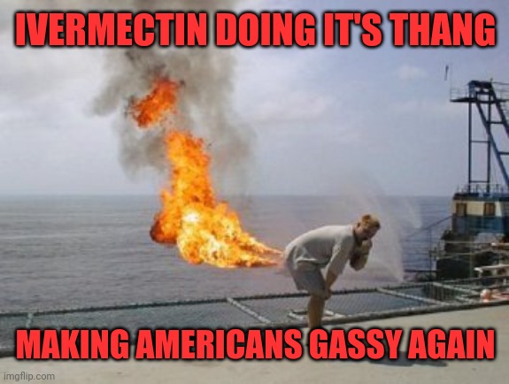 Explosive Diarrhea | IVERMECTIN DOING IT'S THANG; MAKING AMERICANS GASSY AGAIN | image tagged in explosive diarrhea | made w/ Imgflip meme maker